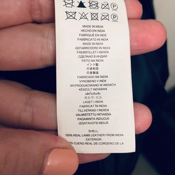 Micheal Kors Cropped Leather Moto Jacket Black S - Picture 8 of 13